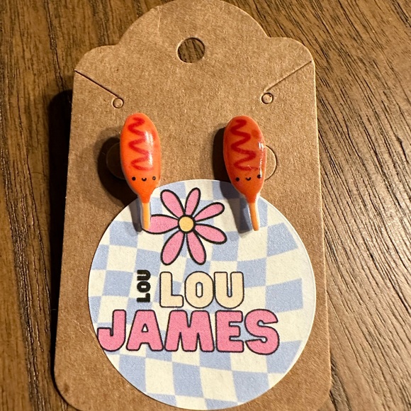 Handmade corn dog earrings - Picture 1 of 2